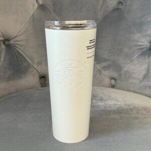 Starbucks Stainless Steel Shimmer White Tumbler, 16 Oz NWT